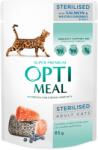 Optimeal Hrana umeda pisici sterilizate - somon si afine in jeleu, set 12 0, 085kg
