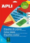 APLI Etikett, 105x148 mm, színes, APLI, kék, 80 etikett/csomag (20 lap) (LCA12992)