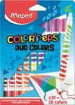 Maped Filctoll készlet, kimosható, MAPED "Color`Peps Duo", 20 különbözõ szín (10 db) (IMA847010)