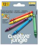 Creative Jungle Zsírkréta CREATIVE JUNGLE Grey kerek hegyezett 12 színű (CFA2452) - fotoland
