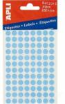 APLI Etikett, 8 mm kör, kézzel írható, színes, APLI, kék, 288 etikett/csomag (3 lap) (LCA2045)