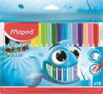 Maped Filctoll készlet, 2 mm, kimosható, MAPED "Color`Peps Ocean", 18 különbözõ szín (18 db) (IMA845721)