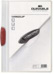DURABLE Gyorsfűző, klipes, A4, DURABLE Swingclip® 30 , piros (226003) - molnarpapir