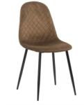  Scaun living si bucatarie BUC 237X, catifea, picioare metalice, spatar curbat, 100 kg Maro
