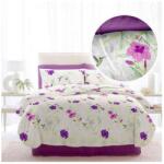  Lenjerie pat 1 persoana bumbac creponat Rosemallow-03 Iris Orchid Lenjerie de pat