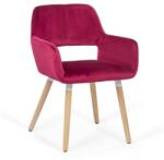  Scaun living si bucatarie BUC 280, catifea, ergonomic, cadru lemn, 110 kg Visiniu