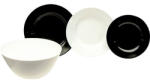 Luminarc Étkészlet Luminarc Plumi, 19db, fehér/fekete (501003)