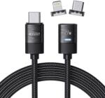 Tech-protect Cablu de date TECH-PROTECT UltraBoost 2 in 1 Magnetic, USB-C - Lightning/USB-C, PD 27W, 3A, 2m, Negru (9490713934296)