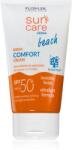 FlosLek Laboratorium Sun Care Derma Beach crema fata iluminatoare de protectie SPF 50+ 50 ml