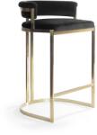 London House Scaun bar / insula Dantes auriu periat tapiterie neagra sezut 68 cm (PR454)