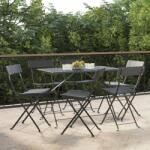 vidaXL 6 db polyrattan és acél összecsukható bisztrószék (3152113)