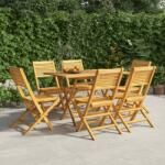 vidaXL 6 db tömör tíkfa összecsukható kerti szék 47x62x90 cm (3155065)