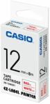 Casio Feliratozógép szalag XR-12WER1 12mmx8m Casio piros/fehér (XR12WER1) - web24