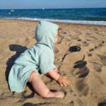 Kidizi Prosop plaja - Poncho copii din muselina absorbanta Kidizi Mint (PpPcdmaKM)