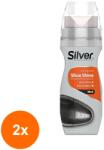 Silver Set 2 x Crema Lichida pentru Pantofi, Silver, Negru, 75 ml x 6 Bucati (ROC-2xMAG1016280TS)