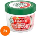 Garnier Fructis Set 2 x Masca pentru Par Garnier Fructis Hair Food Pepene Verde, pentru Parul Subtire, 390 ml