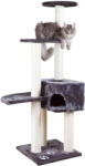 TRIXIE Alicante mobilier pentru pisici cu ascunzătoare și stâlpi de zgâriat (Gri; Bază: 45 x 45 cm; Înălțime: 142 cm; Stâlp de zgâriat: ø 9 cm)
