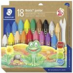 STAEDTLER Zsírkréta, vastag, hatszögletű, STAEDTLER "Noris Junior 224", 18 különbözõ szín (18 db)