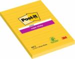 3M Öntapadó jegyzettömb, 102x152 mm, 90 lap, vonalas, 3M POSTIT "Super Sticky", sárga (90 lap) (LP660S)