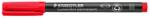STAEDTLER Alkoholos marker, OHP, 1 mm, STAEDTLER "Lumocolor® 317 M", piros (TS3172) - pritone