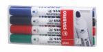 STABILO Táblamarker készlet, 2, 5-3, 5 mm, kúpos, STABILO "Plan", 4 különbözõ szín (4 db)