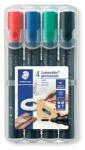 STAEDTLER Alkoholos marker készlet, 2 mm, kúpos, STAEDTLER "Lumocolor® 352", 4 különbözõ szín (4 db)