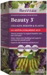 GNC ResVitale Beauty 3, Formula pentru Par, Piele si Unghii cu Colagen, Keratina si Elastina, 90 cps, GNC