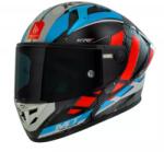 MT Helmets Cască de motocicletă integrală MT KRE+ Carbon Longlap negru-gri-roșu-albastru (MTKRE+LONGLAPA7)