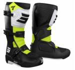 Shot Ghete moto Shot Race 4 negru-alb-galben fluo (SHOA09-24C1-A04)