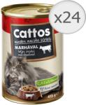 Cattos Nedvestáp felnőtt macskáknak marhahússal, 24x415g