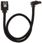 Corsair Premium sleeved SATA cable with 90° connector 2-pack - Black (CC-8900282) (CC-8900282)