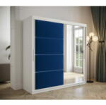  Veneti TALIA tolóajtós szekrény 200 cm - fehér / kék