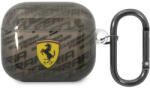 Ferrari Airpods 1 / 2 szilikon tok akasztóval, fekete, Ferrari FEA2UAOK (FEA2UAOK)