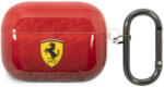Ferrari Airpods Pro szilikon tok akasztóval, piros, Ferrari FEAPUAOR (FEAPUAOR)
