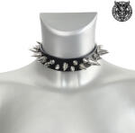 Leather & Steel Fashion Chocker CHAOS SPIKES - LSF9 80