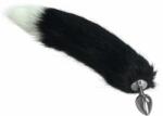 Lovetoy Metal Plug Mediu Anal Tail White+Black