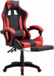Pepita SmileGAME Xtreme Gamer szék lábtartóval - fekete-piros (SG-0010)