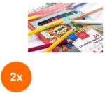 KOH-I-NOOR Set 2 x Creioane Colorate, Colectia Leu, 12 Culori (HOK-2xKH-K3552-12L)