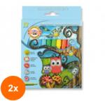 KOH-I-NOOR Set 2 x Markere Scolare, Colectia Owls, 12 Culori (HOK-2xKH-K1012-12)