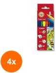 KOH-I-NOOR Set 4 x Markere Scolare Colectia Bees, 6 Culori (HOK-4xKH-K1002-06)