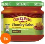 Old el Paso Set 8 x Sos Salsa cu Ceapa si Ardei Verde, Dip Chunky Old El Paso 312 g