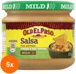 Old el Paso Set 5 x Sos Dip Salsa cu Branza si Ardei Rosu, Old El Paso 320 g