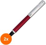 X-PEN Set 2 x Stilou Paradise cu Penita Iridium Paradise, Rosu, Accesorii Cromate, X-PEN (HOK-2xKH-X485F)