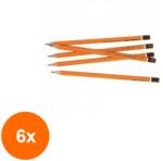 KOH-I-NOOR Set 6 x Creion Grafit, Tarie 4B, 2 x 7 x 175 mm, Koh-I-Noor (HOK-6xKH-K1500-4B)