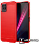 MOFI Telekom T Phone Pro 5G (Revvl 6 Pro 5G), T Phone Pro 5G (2023), Mofi szilikon mobiltok, Karbon minta, Piros