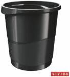 ESSELTE Papírkosár, 14 liter, ESSELTE "Europost", Vivida fekete (E623952) - pritone