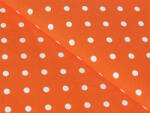 Goldea țesătură decorativă loneta - puncte albe pe portocaliu 140 cm
