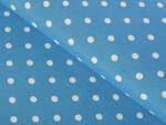 Goldea țesătură decorativă loneta - puncte albe pe albastru 280 cm