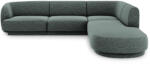 Micadoni Coltar modular Miley tapiterie din tesatura structurala si colt pe partea dreapta, gri petrol (ColtarCMiley8set9)