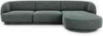 Micadoni Coltar modular Miley tapiterie din tesatura structurala si colt pe partea dreapta, gri petrol (MIC_RC_140_F1_MILEY3)